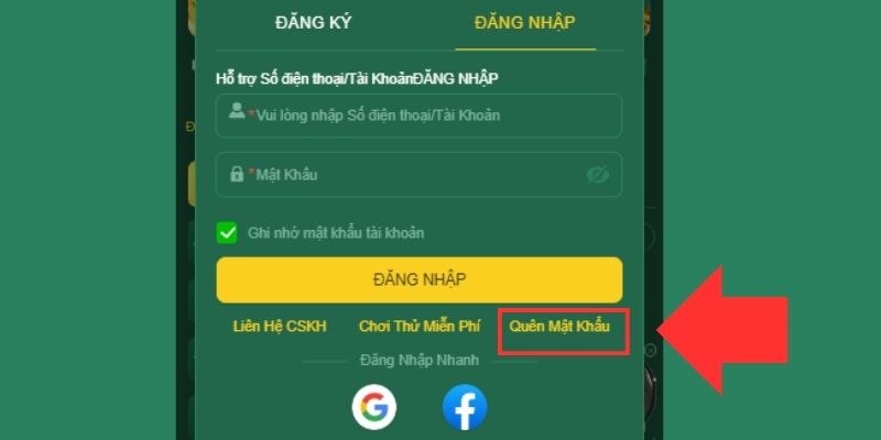 Chia sẻ các bước lấy lại mật khẩu trong trường hợp thành viên quên