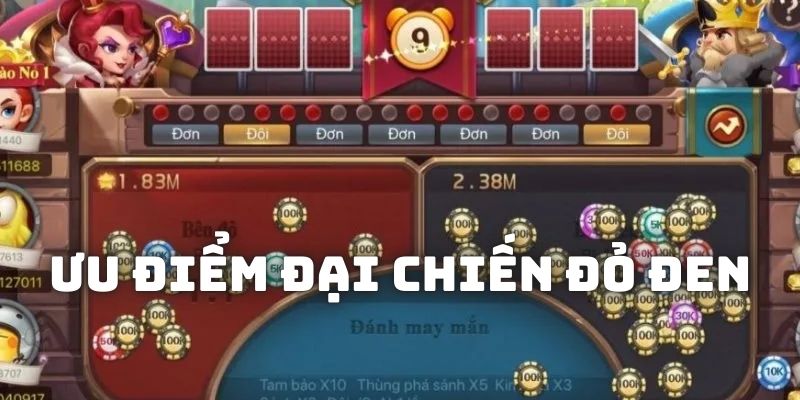 Những ưu điểm nổi bật của game bài Đỏ Đen HB88